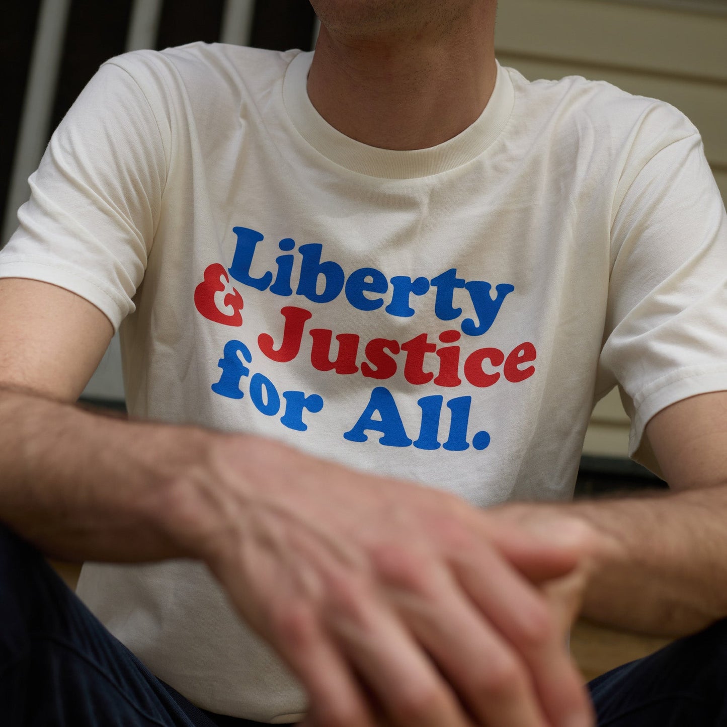 Liberty \u0026 Justice For All T-shirt (Natural)